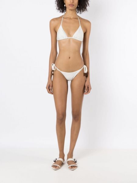 Bikini avec perles Adriana Degreas blanc