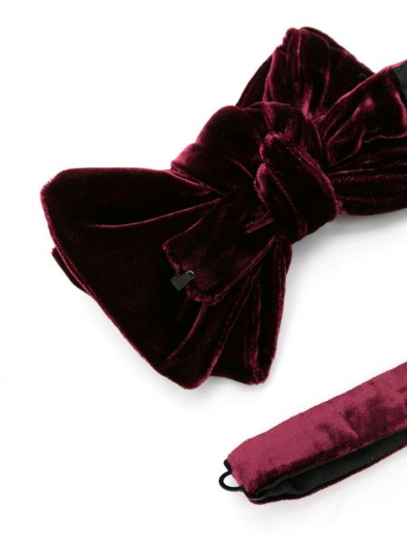 Sametová kravata s mašlí Tom Ford červená