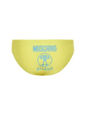 Найлонови бикини с принт Moschino Underwear жълто