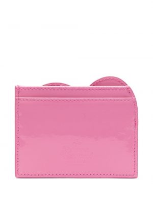 Kožená peněženka se srdcovým vzorem Vivienne Westwood růžová