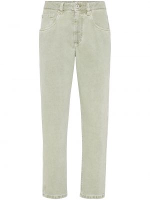 Skinny jeans aus baumwoll Brunello Cucinelli grün