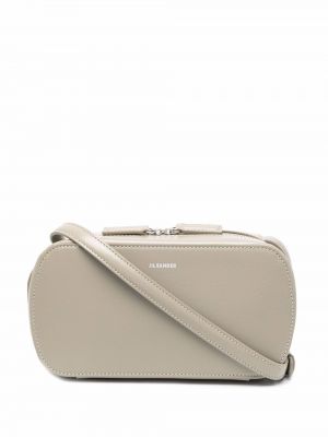 Lær mini bag Jil Sander grå