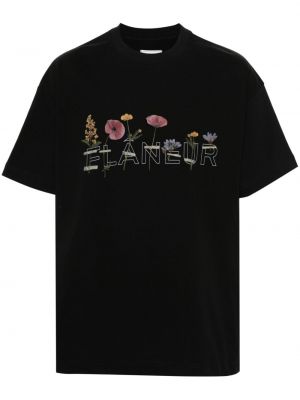Bavlněné tričko Flâneur černé
