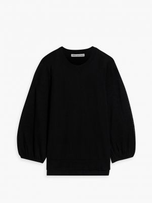 Хлопковый кашемировый свитер Cotton By Autumn Cashmere черный