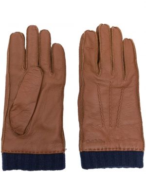 Δερμάτινα γάντια Paul Smith καφέ