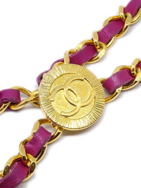 Leder gürtel Chanel Pre-owned gold
