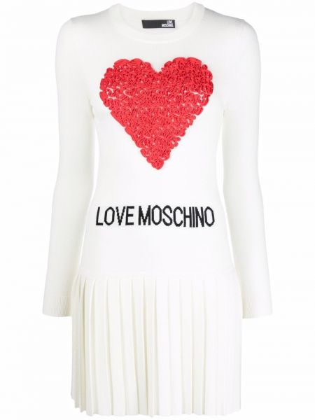 Платье с вышивкой Love Moschino, красный