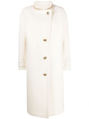Manteau en laine Yves Salomon blanc