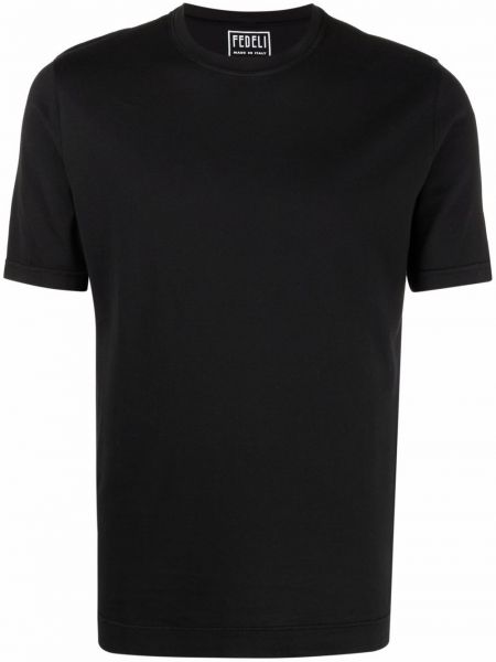 Camiseta de cuello redondo Fedeli negro