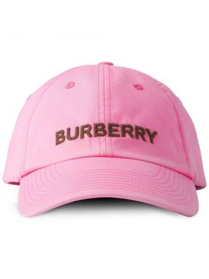 Cap mit stickerei aus baumwoll Burberry pink