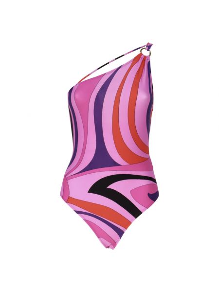 Einteiliger badeanzug mit print Emilio Pucci pink