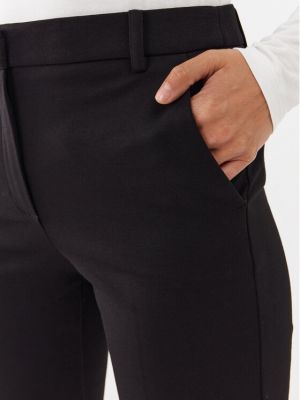 Bavlnené priliehavé nohavice Marella čierna