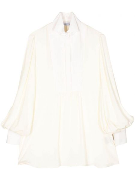 Chemise longue en soie Dice Kayek blanc