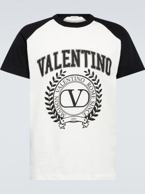 T-shirt aus baumwoll Valentino weiß