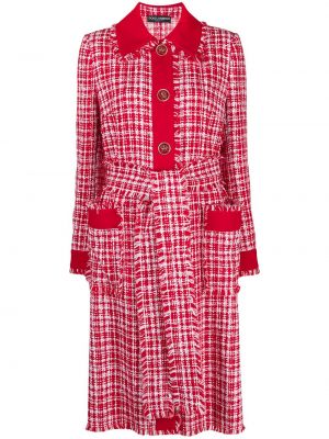 Abrigo de tweed Dolce & Gabbana rojo