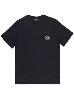 Siuvinėtas marškinėliai A.p.c. juoda