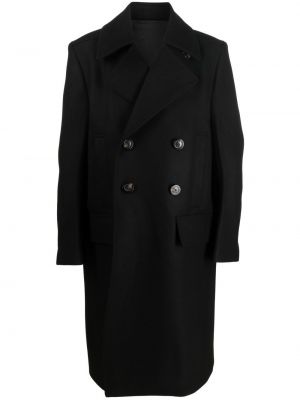 Mantel ausgestellt Rick Owens schwarz