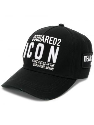 Brodert cap Dsquared2 svart