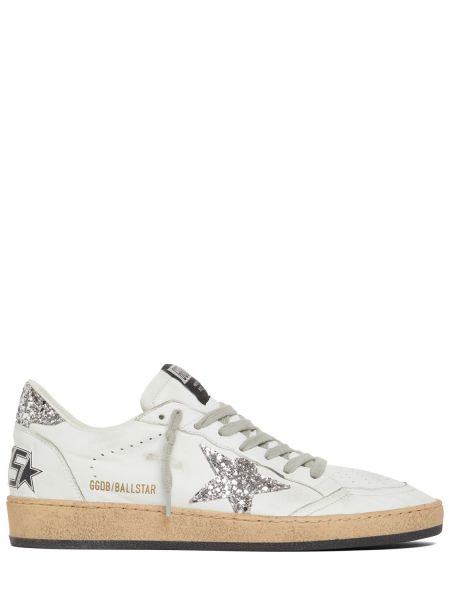 Sneakers i läder med stjärnmönster Golden Goose vit