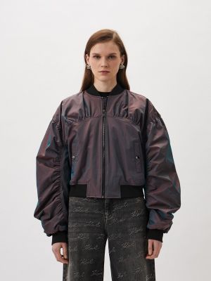 Утепленная куртка Karl Lagerfeld фиолетовая