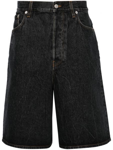 Pantaloni scurți din denim Dries Van Noten negru