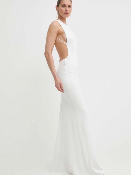 Sukienka długa dopasowana Elisabetta Franchi biała