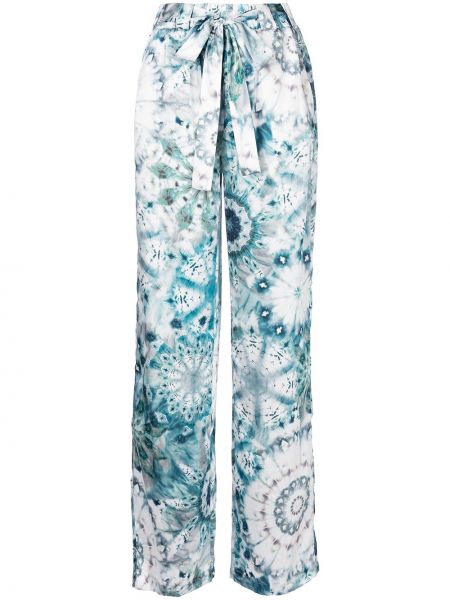 Pantalones de raso Alexis azul