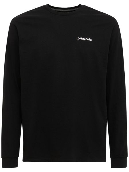 T-shirt i bomull Patagonia svart