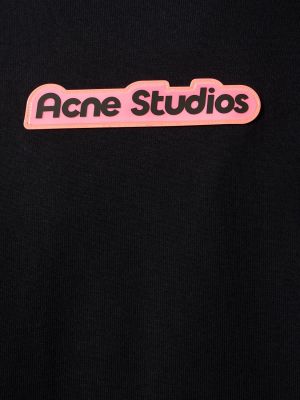 T-shirt aus baumwoll Acne Studios schwarz