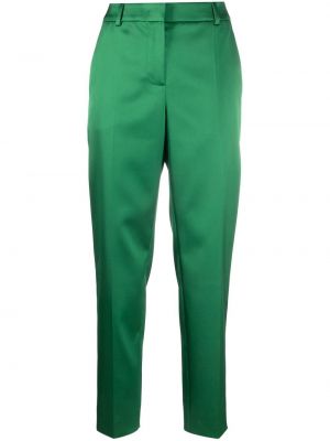 Saténové kalhoty Boutique Moschino zelené