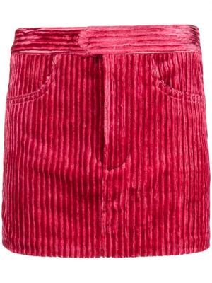 Manšestrové mini sukně Isabel Marant růžové