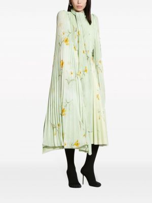 Geblümt bluse mit print mit plisseefalten Balenciaga grün