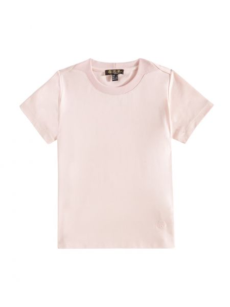 Jersey bomull t-skjorte for jenter Loro Piana Kids rosa