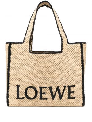 Shopper handtasche Loewe beige
