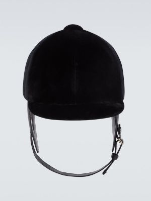 Aksamitna czapka Gucci czarna
