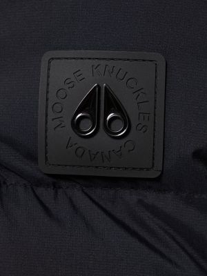 Páperová bunda s kapucňou Moose Knuckles čierna