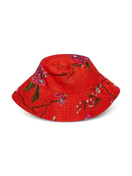Mustriline lilleline müts Erdem punane