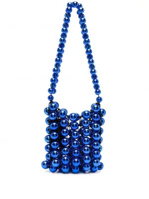 Kara small beaded shoulder bag - Bleu