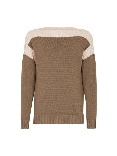 Beżowy pulower z kaszmiru Fendi