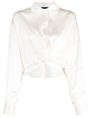 Μεταξωτό πουκάμισο Cynthia Rowley λευκό