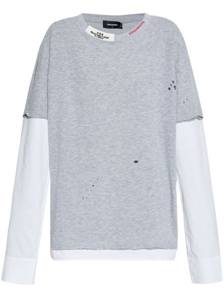 Distressed t-shirt Dsquared2 grå