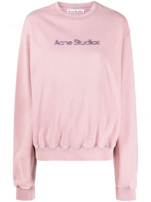 Sweatshirt aus baumwoll mit print Acne Studios lila