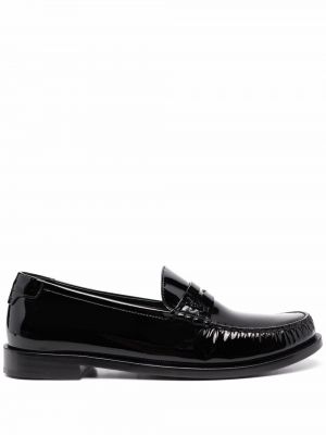 Skinn loafers Saint Laurent svart