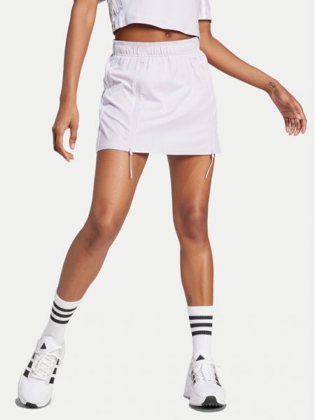 Mini suknja bootcut Adidas ljubičasta