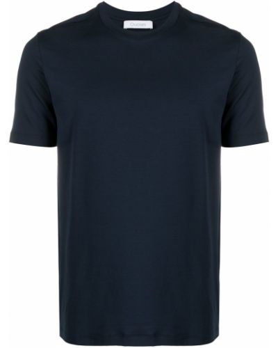Camiseta ajustada de cuello redondo Cruciani azul