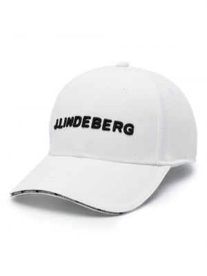 Siuvinėtas kepurė su snapeliu J.lindeberg balta