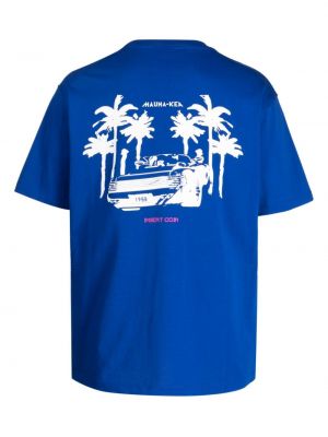 Kokvilnas t-krekls Mauna Kea zils