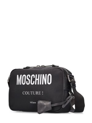 Nylon crossbody táska nyomtatás Moschino fekete