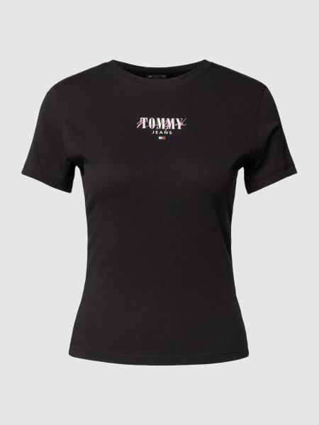 Koszulka z nadrukiem slim fit Tommy Jeans czarna