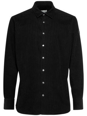 Bavlněná manšestrová košile Moncler černá